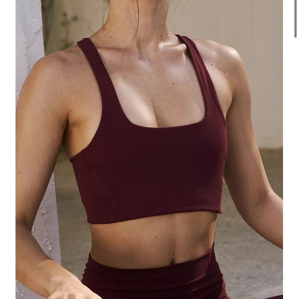 Maroon sports bra